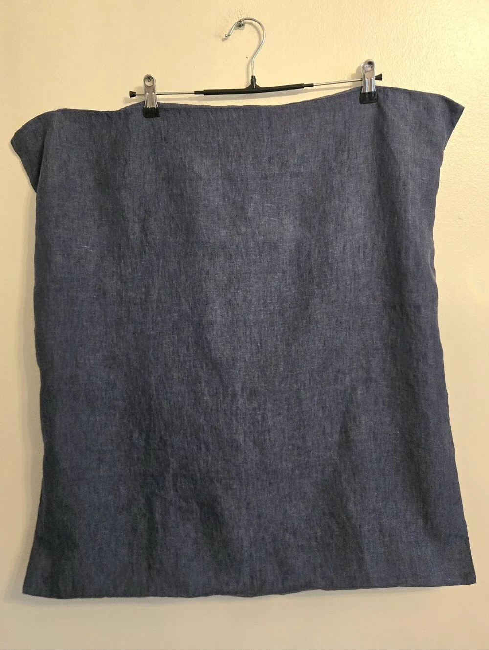 Pottery Barn Belgium Flax Linen Euro Sham Denim Blue